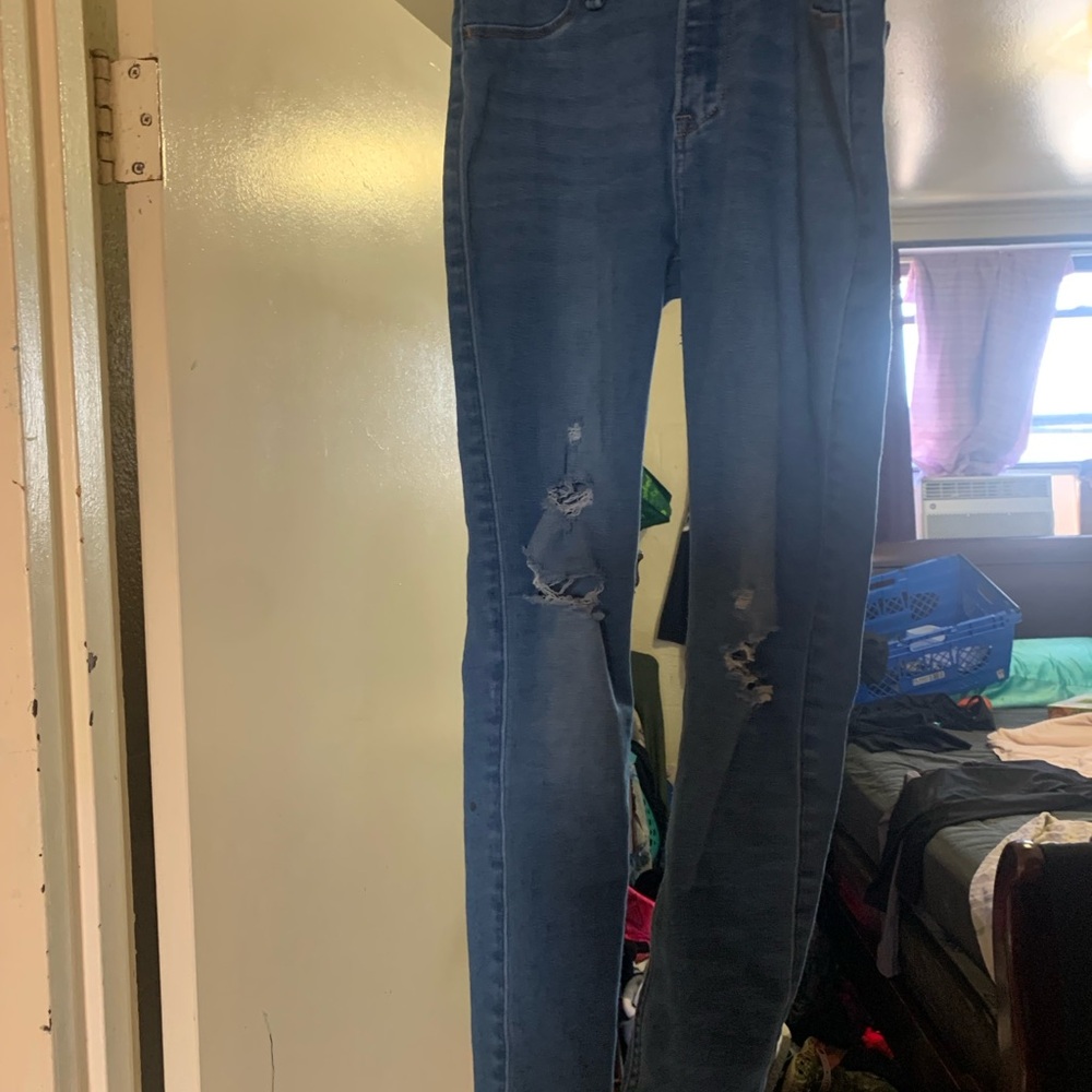 Abercrombie & Fitch Mid Rise Blue Jean Leggings